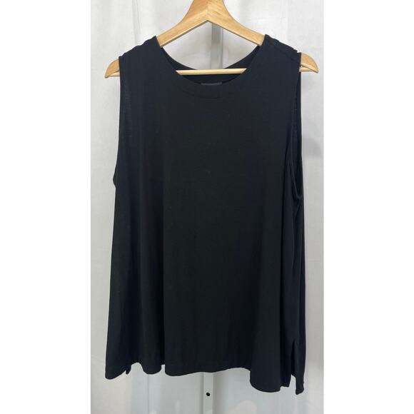 J. JILL Wearever Sleeveless Tank Top Pullover Stretch Rayon Jersey Black Size XL - Picture 11 of 11
